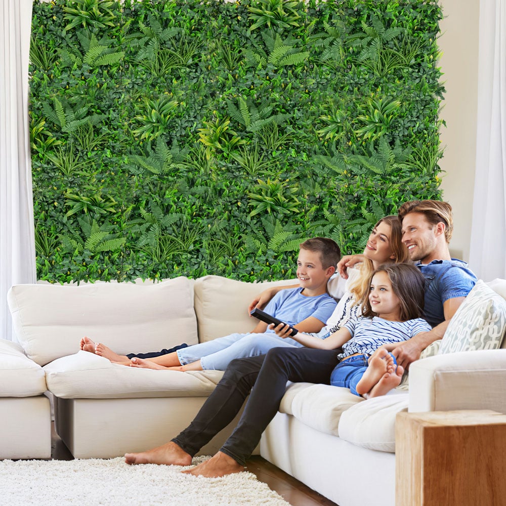 Costway 1.6 x 1.6ft Artificial Boxwood Hedge Panels 4 Pack Image 5