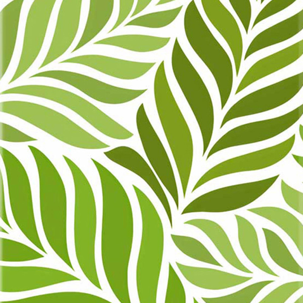 Warren Reed Designer Large Green Leaf Pattern Suitcase Image 3