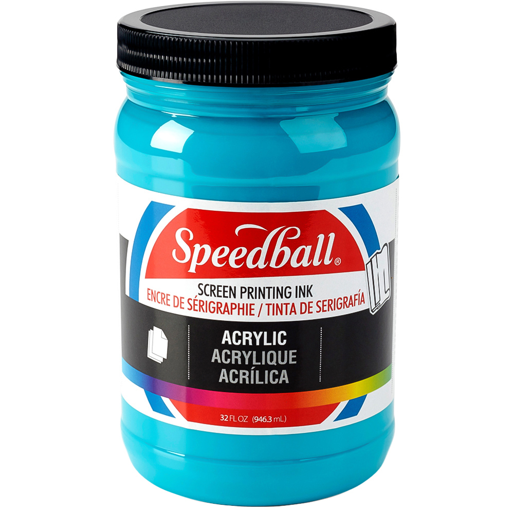 Speedball Peacock Blue Acrylic Screen Printing Ink 946ml Image
