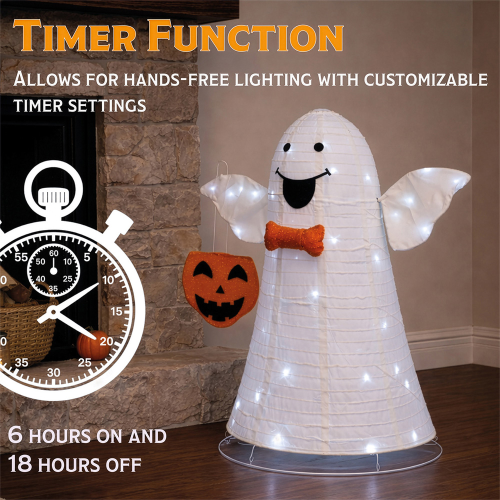 FXLab Foldable Ghost Outdoor Halloween Decoration 48 x 86cm Image 7