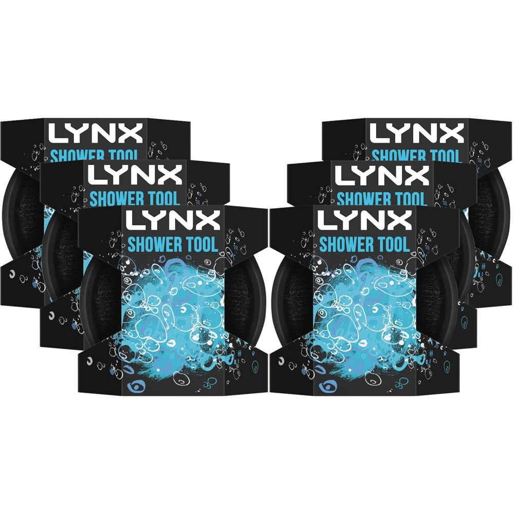 Lynx Manwasher 2-Sided Shower Tool 6 Pack Image 1