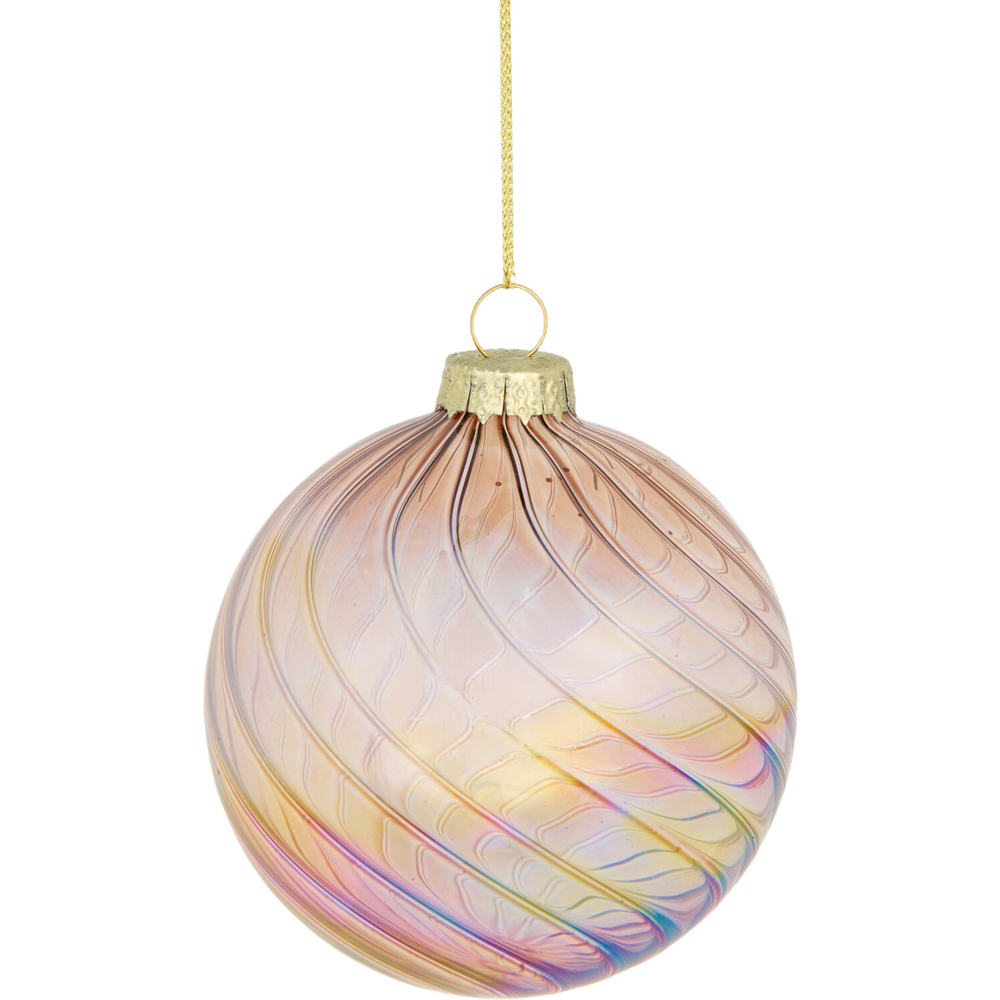 Autumn Swirl Bauble with Lustre Image 3