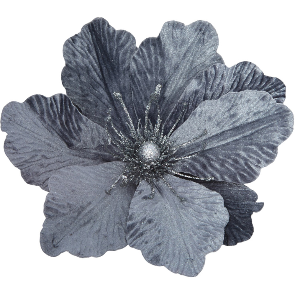 Grey and Silver Flower Clip Image