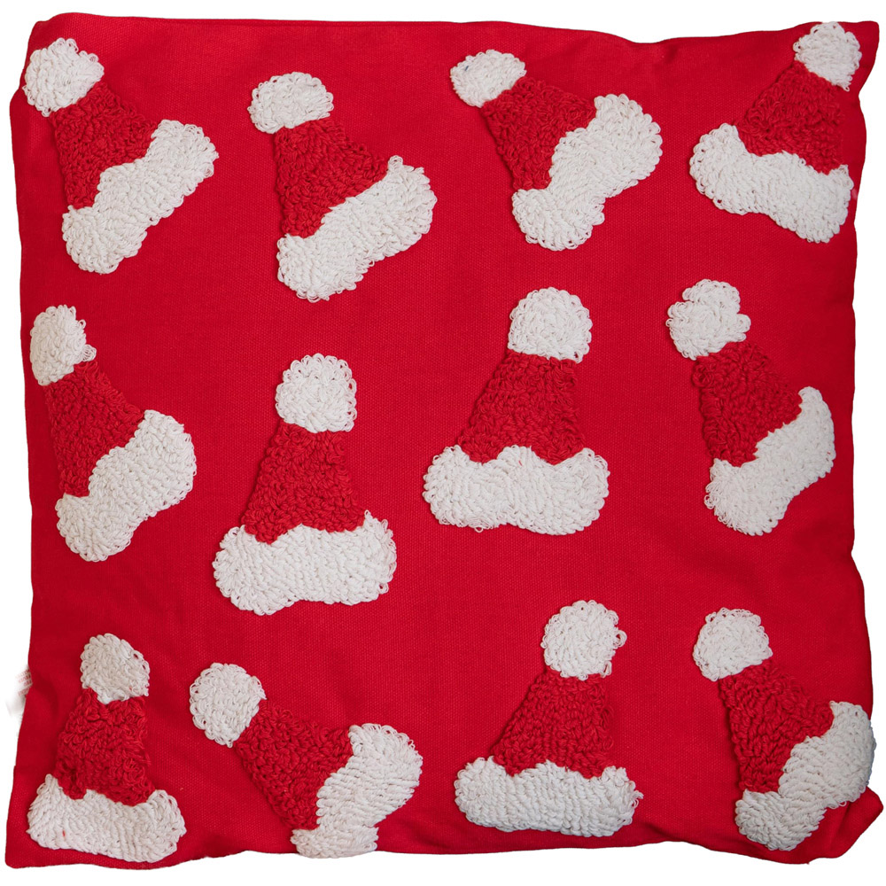 Samuel Alexander Red Santa Hat Soft Christmas Cushion 43 x 43cm Image 1