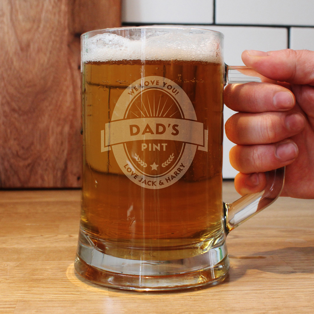 Personalised Memento Company Personalised Beer Label Pint Stern Tankard Image 2