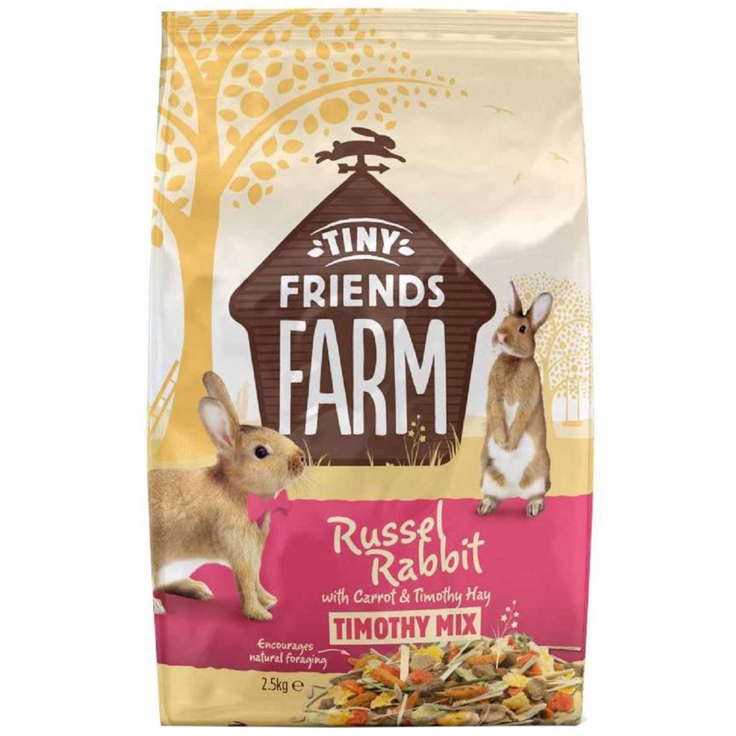 Tiny Friends Russel Rabbit Carrot and Hay Food 2.5kg Image