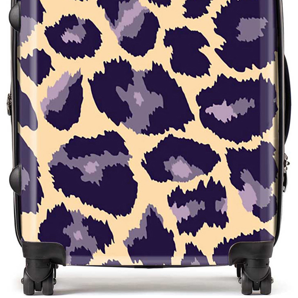 Warren Reed Designer Large Leopard Print Suitcase Image 2