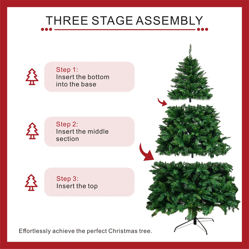 Abrihome Artificial Christmas Tree with Hinged Branches 5ft Image 5