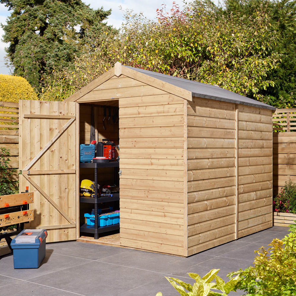 Rowlinson 8 x 6ft Shiplap Apex Shed Image 9
