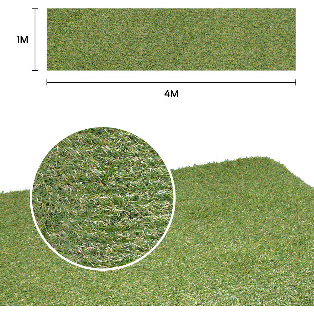 GardenKraft 15mm 4m x 1m Dark Green Artificial Grass Image 9