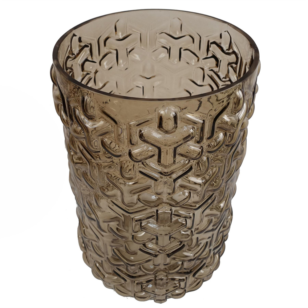 Botanik Chestnut Embossed Glass Vase 26cm Image 3