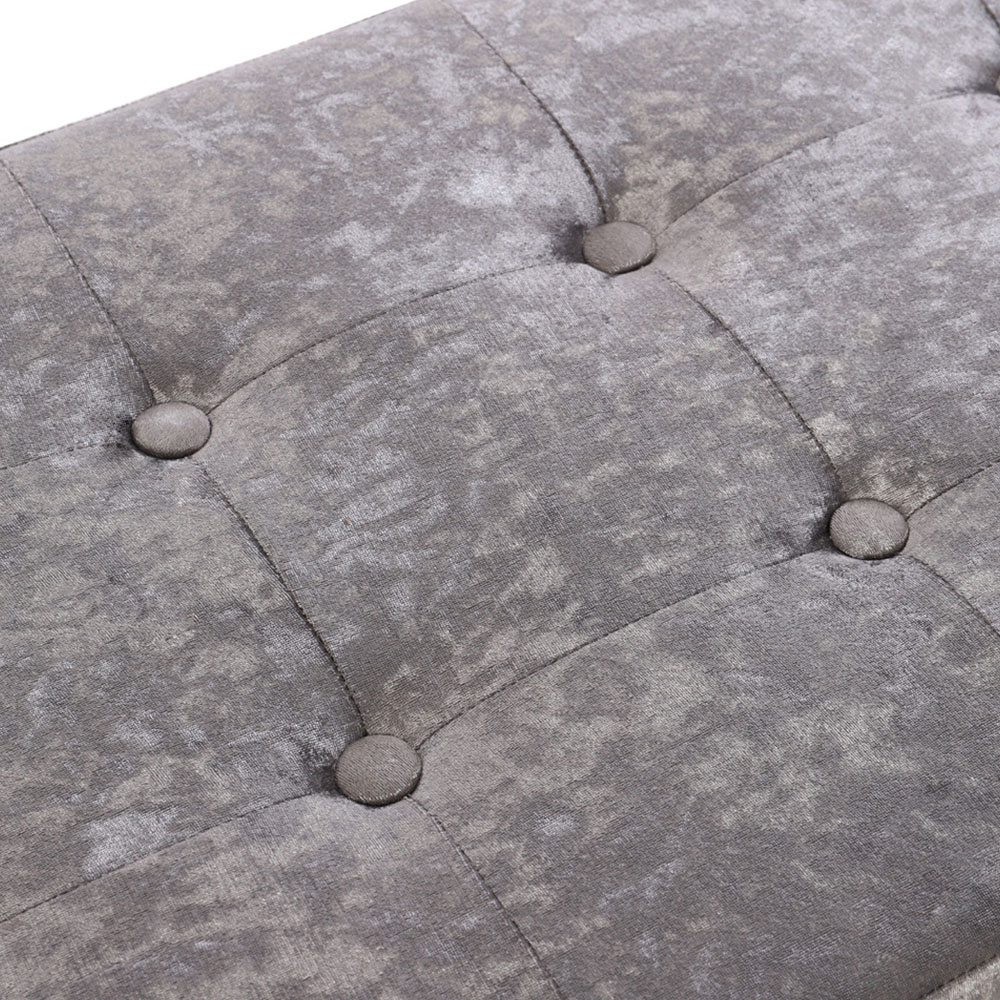 H&O Direct Velvet Storage Bench Image 4