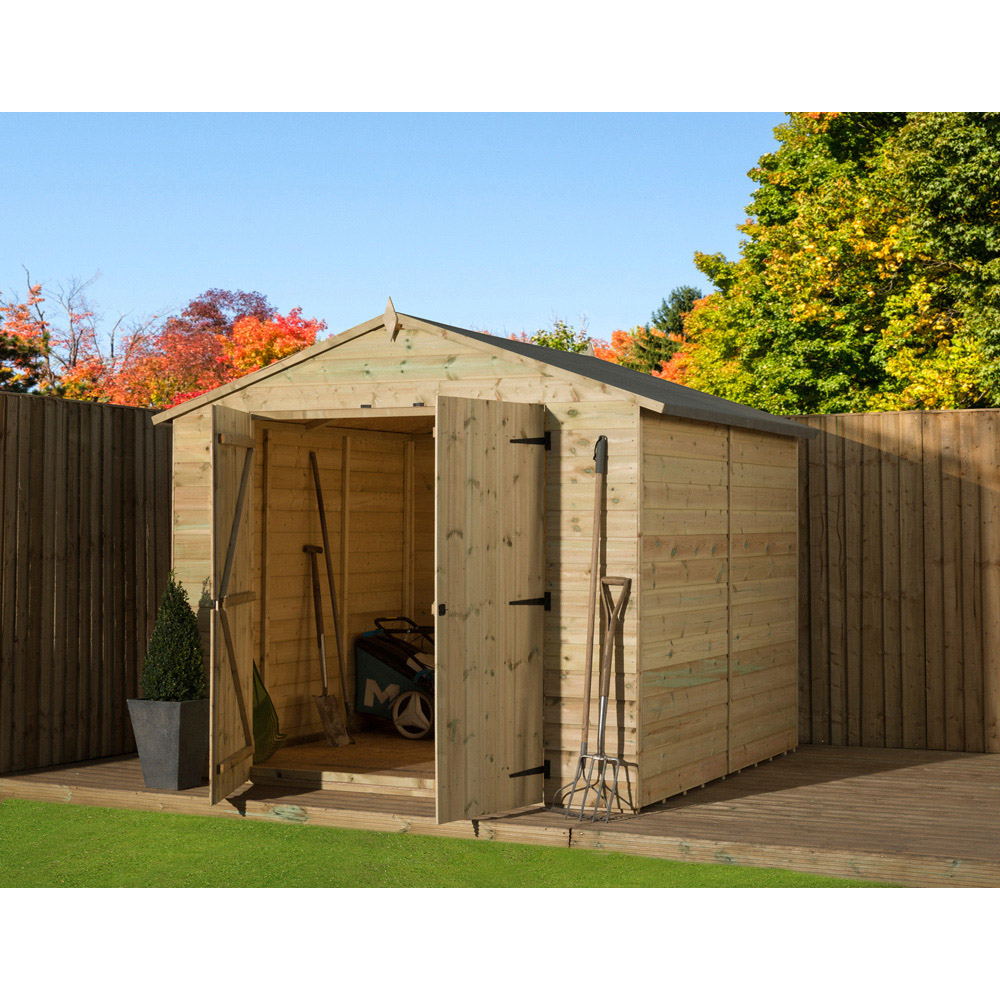 Empire Sheds 9500 8 x 9ft Double Door Tongue and Groove Apex Garden Shed Image 2