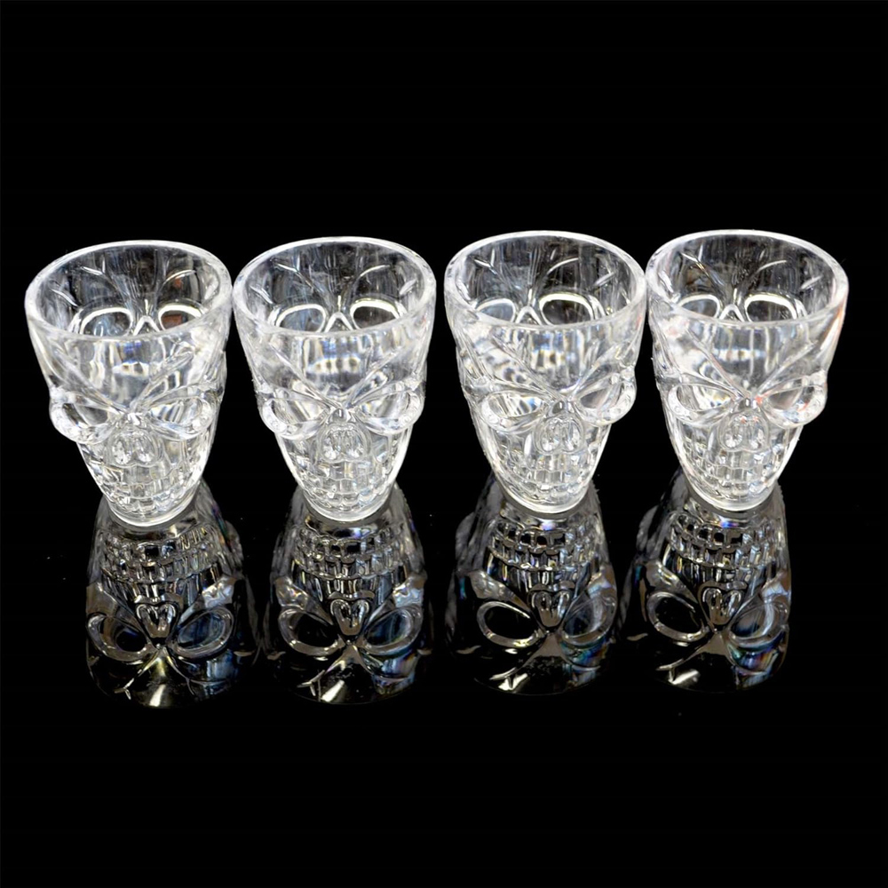 Shatchi Halloween 3D Skull Shot Glasses 4 Pack Image 4