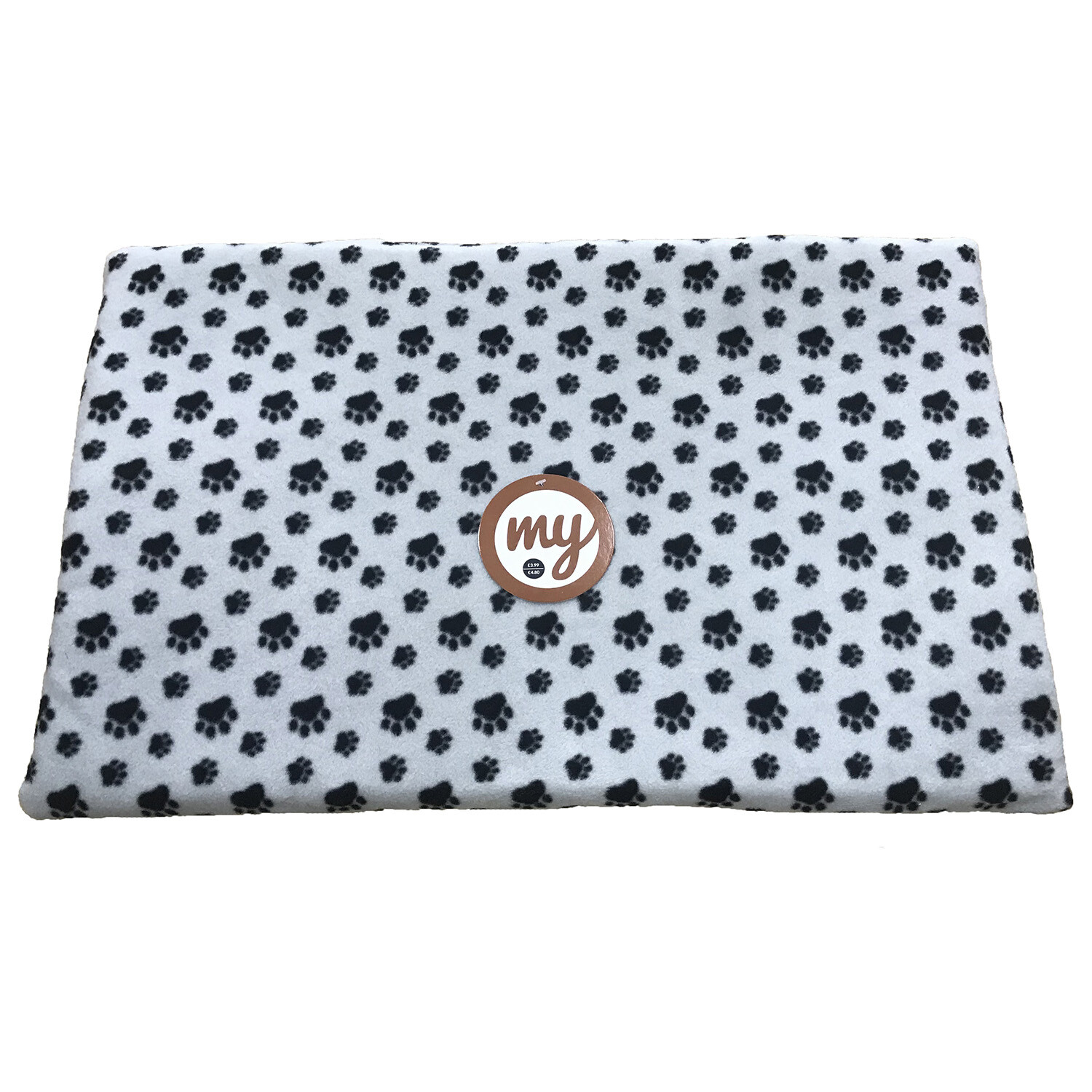 Single Paw and Heart Print Fleece Pet Blanket in Assorted styles Image 4