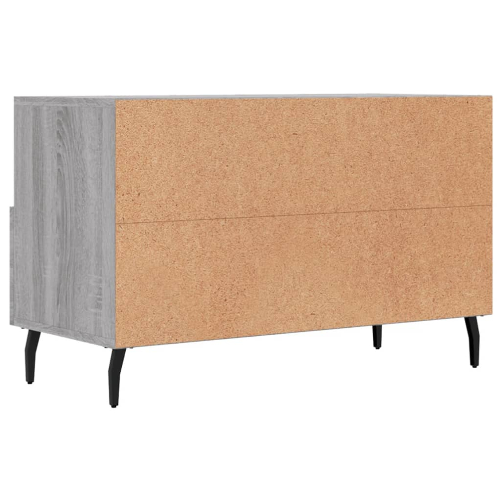 vidaXL 2 Drawer 2 Shelf Grey Sonoma TV Cabinet Image 8