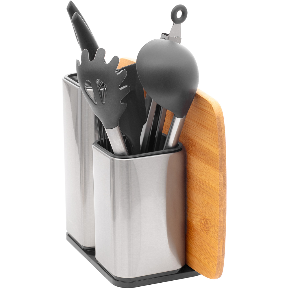 Innoteck Essentials 3 in 1 Stainless Steel Utensil Holder Image 3