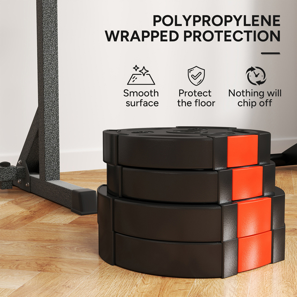 SPORTNOW Black Weight Plates Set 4 Pack Image 6