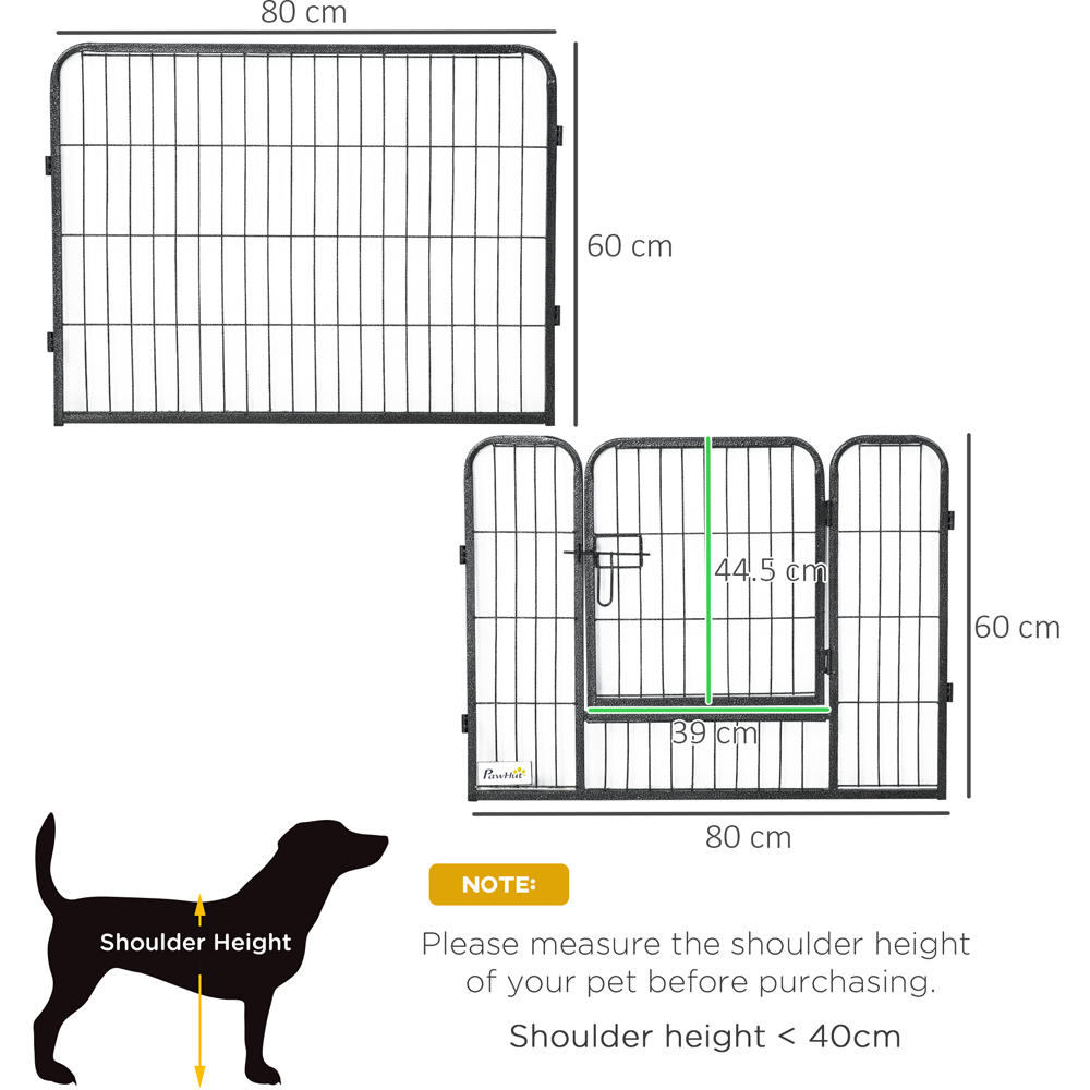 PawHut 12 Panel Metal Small Animal Hutch Playpen Image 8