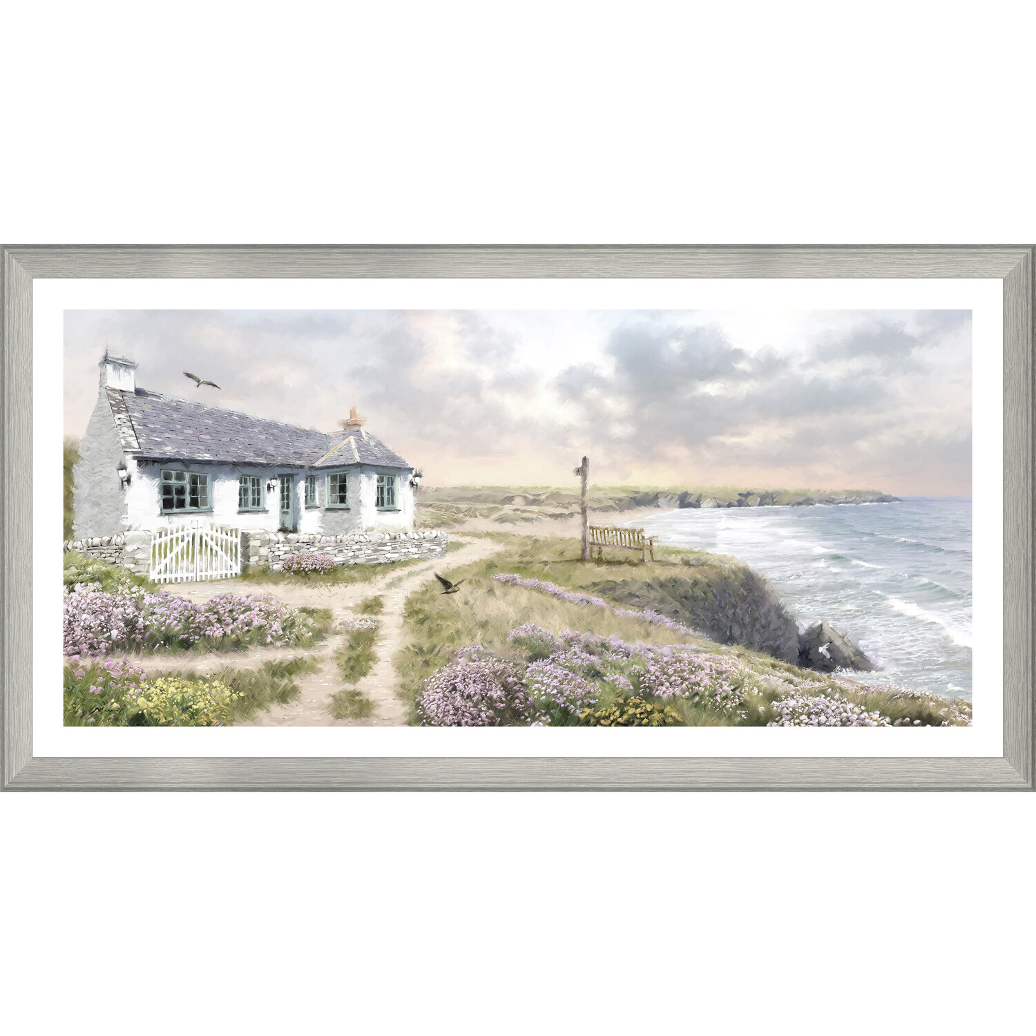 Macneil Clifftop Cottage Framed Wall Art 85 x 45cm Image 2