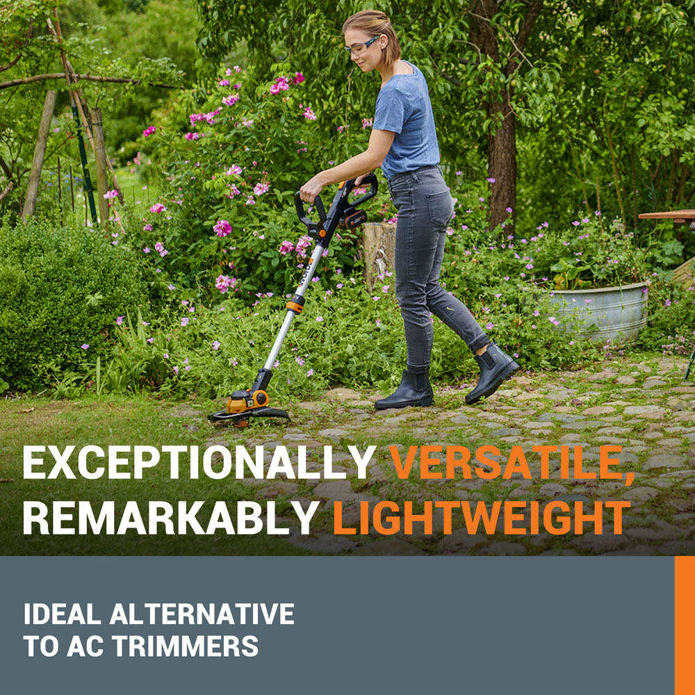 Worx WG163E 20V Cordless 30cm Grass Trimmer with Batteries and a Charger Image 2