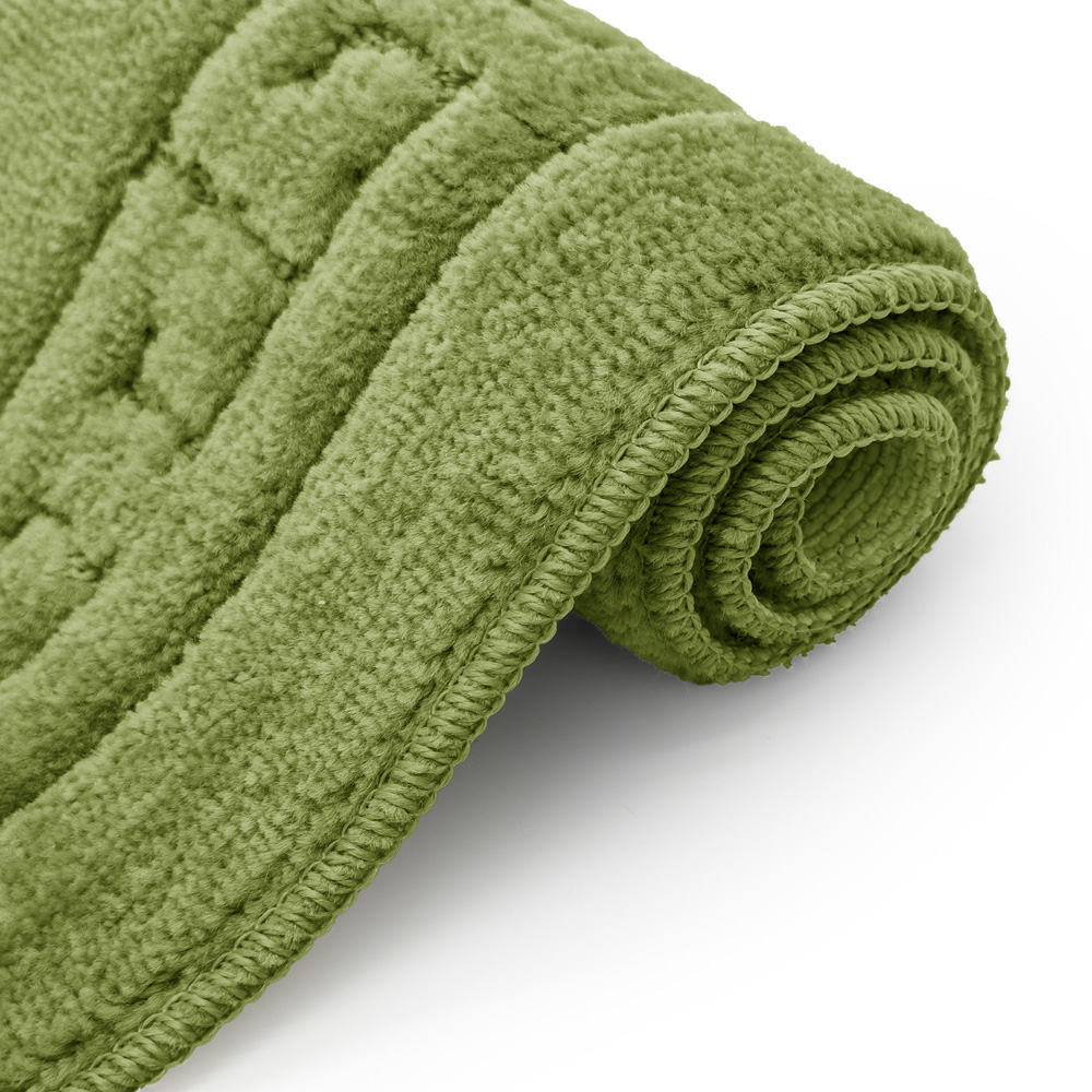 Velosso Greek Key Lime Bath Mat Set Image 3