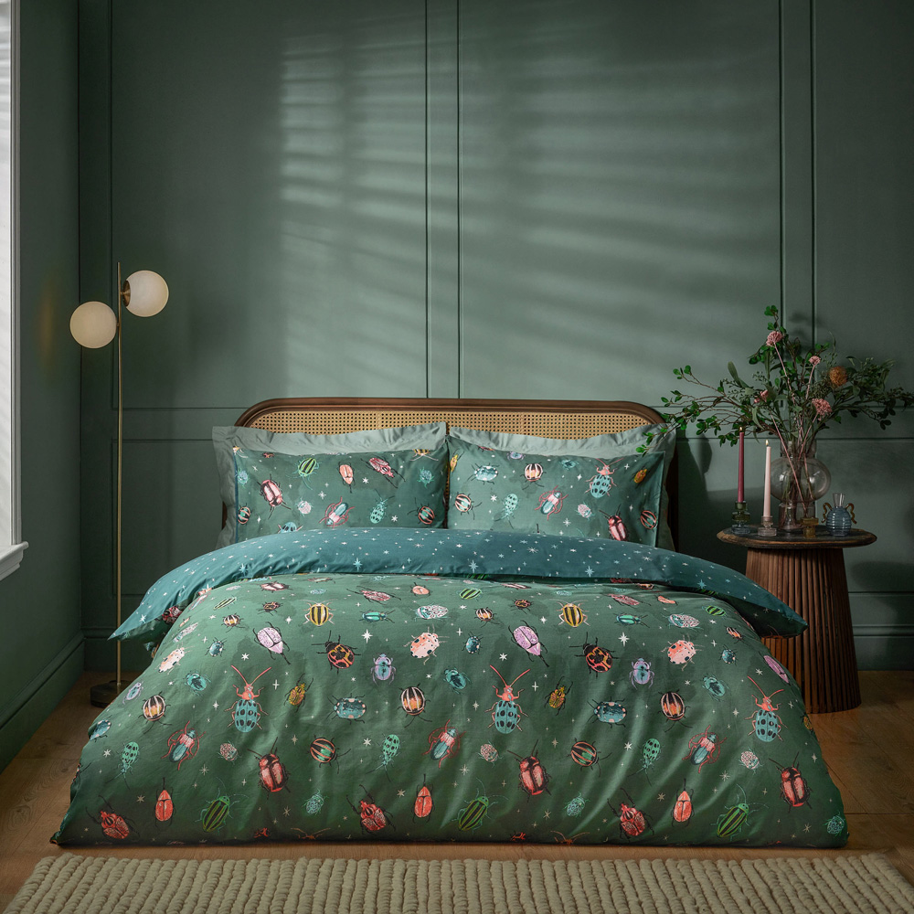 furn. Beetalis Double Insect Multicolour Duvet Set Image 1
