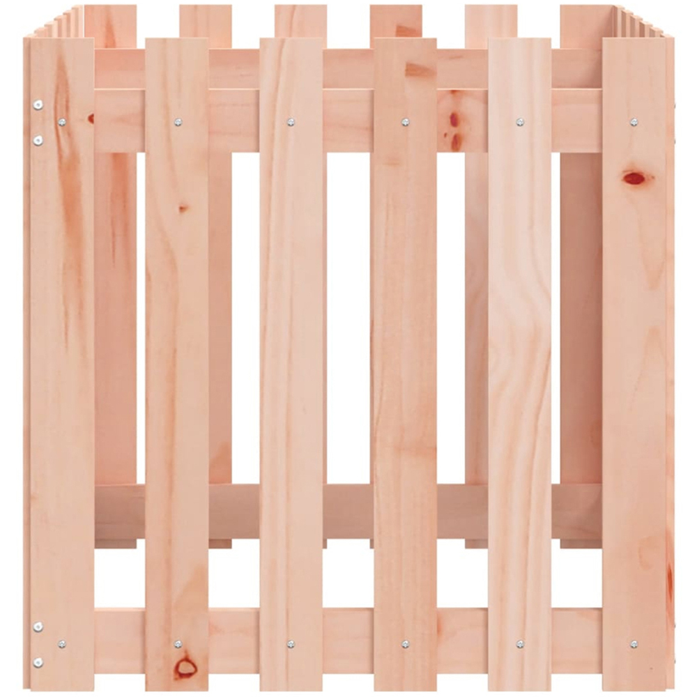 vidaXL Natural Solid Douglas Wood Square Garden Planter 60cm Image 5