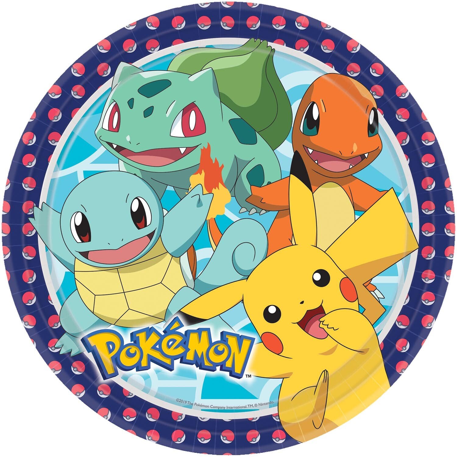 Pack of 8 Pokemon Paper Plates Image