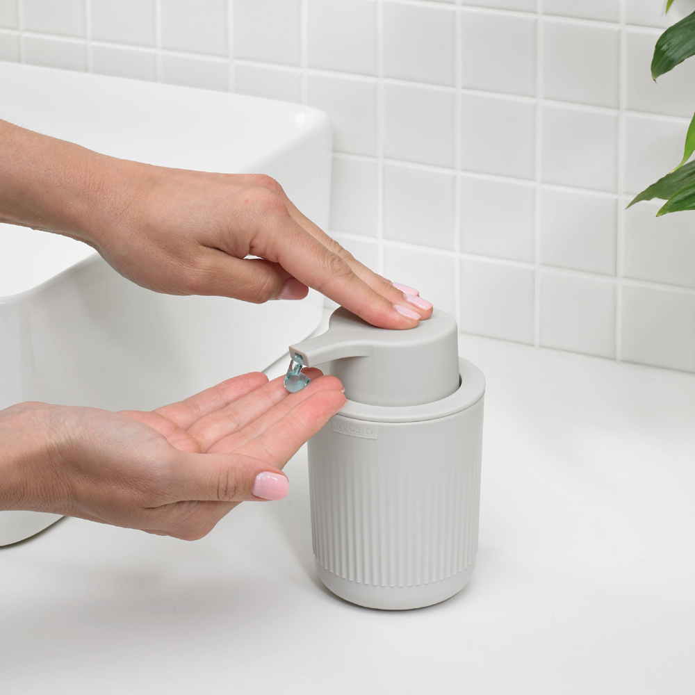 ReBorn Stone Effect Eco Friendly Wall Mounted Recycled Plastic Soap Dispenser 250ml Image 6