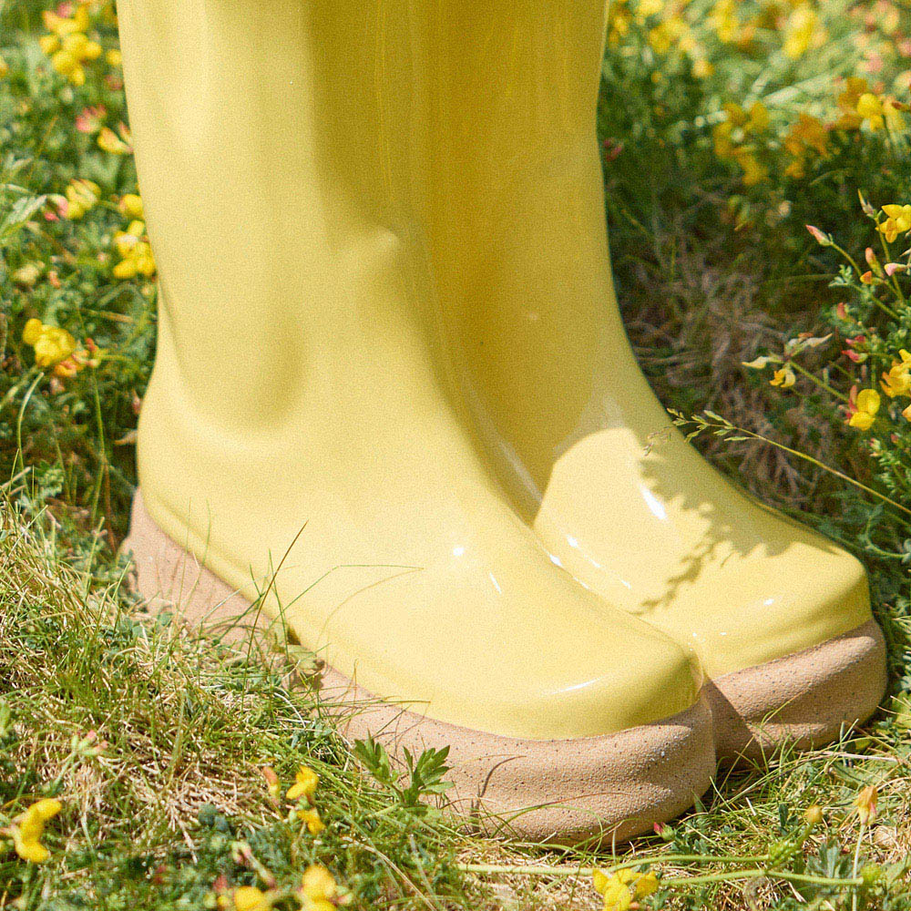 Dibor Yellow Double Wellington Planter 29.5cm Image 4