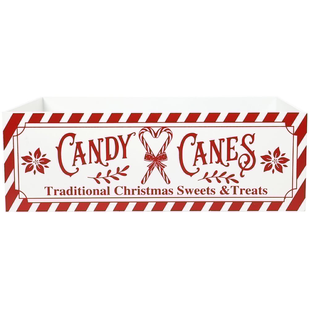 Candy Cane Crate - White and Red Image 3