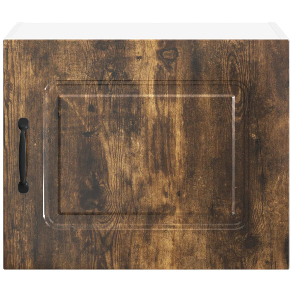 vidaXL Kalmar Single Door Smoked Oak Wall Mounted Wide Kitchen Cabinet Image 4