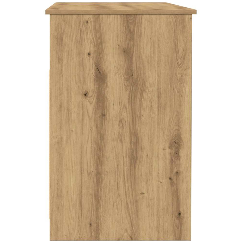 vidaXL 3 Drawer Single Shelf Computer Desk Artisan Oak Image 6