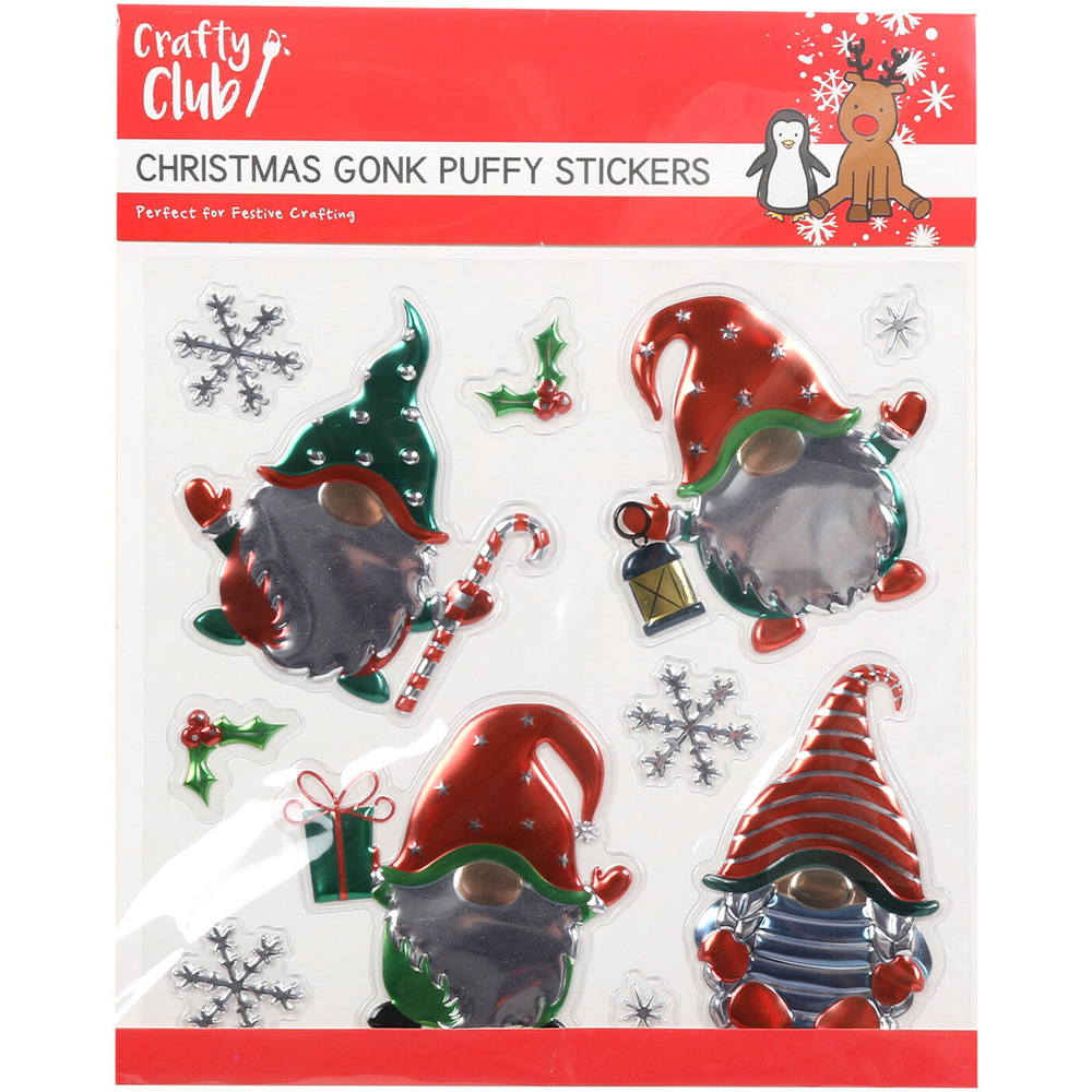 Crafty Club Christmas Gonk Puffy Stickers Image