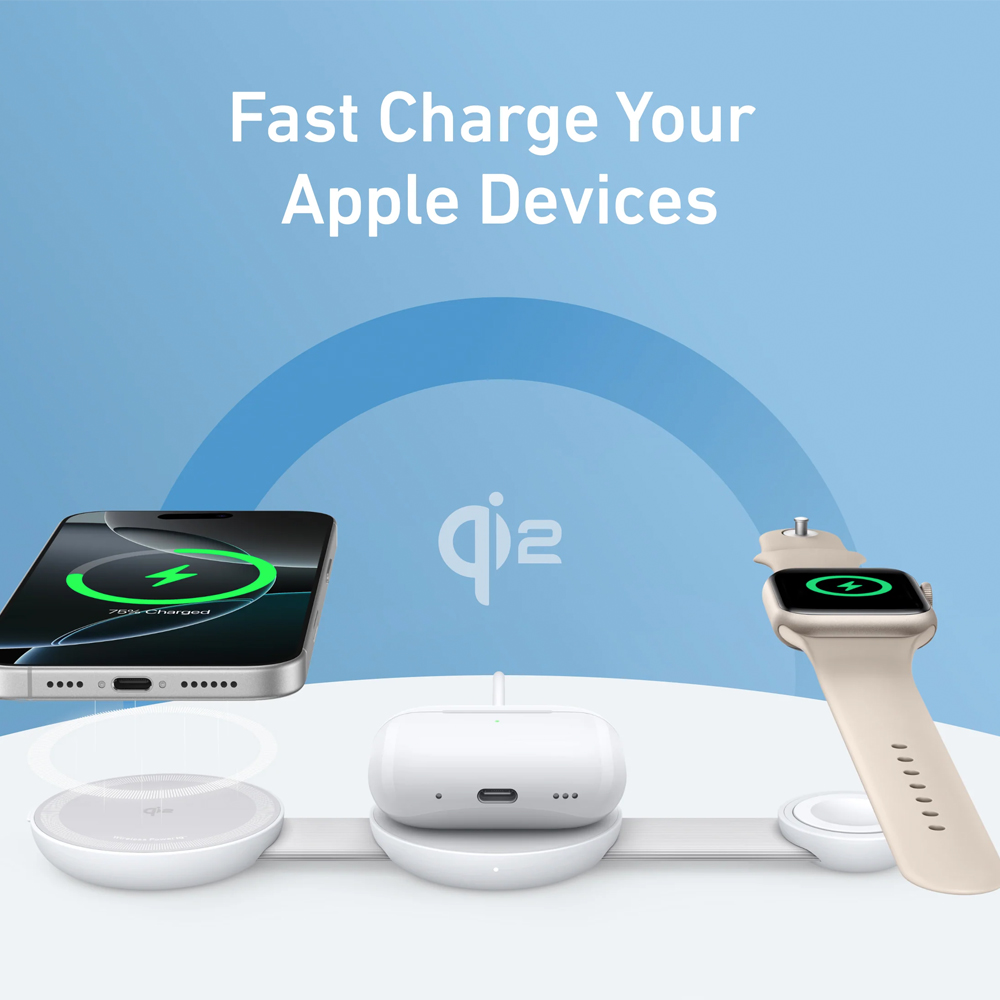 Anker MagGo Qi2 White Ultra-Fast Portable Charger 15W Image 2