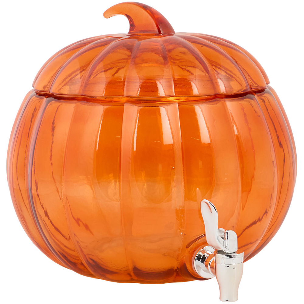 Pumpkin Glass Drink Dispenser Orange Image 6