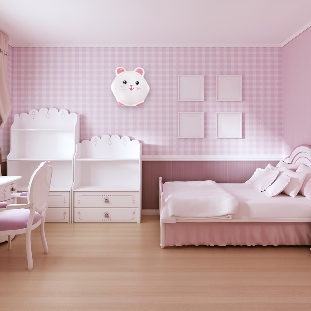 Milagro Sweet Pink LED Childrens Wall Lamp 230V Image 5