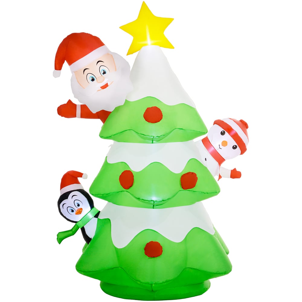 Everglow LED Inflatable Christmas Tree with Santa Claus 8ft Image 2