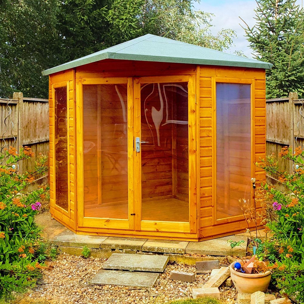 Shire Larkspur 7 x 7ft Double Door Shiplap Apex Summerhouse Image 2