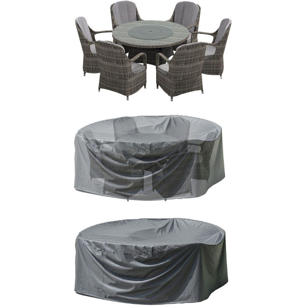 Direct Wicker 6 Seater Round Garden Furniture Cover Image 4
