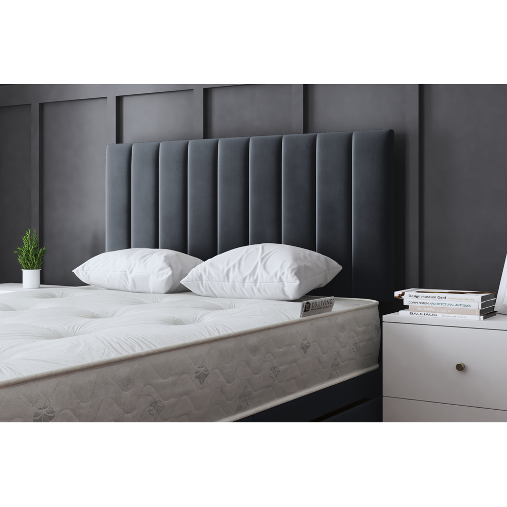 DS Living Amelia King Size Steel Upholstered Panel Divan Bed with 4 Drawer Image 3