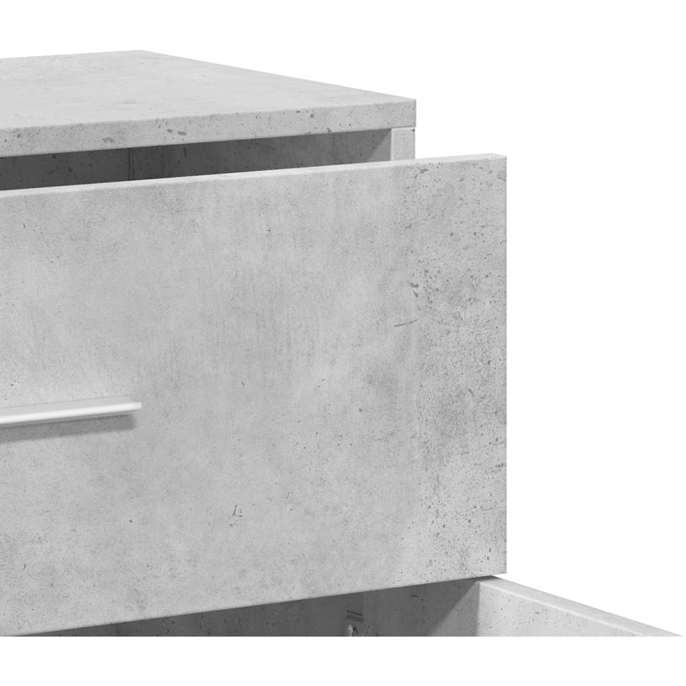 vidaXL 2 Door Single Drawer Concrete Grey Sideboard 2 Pack Image 3