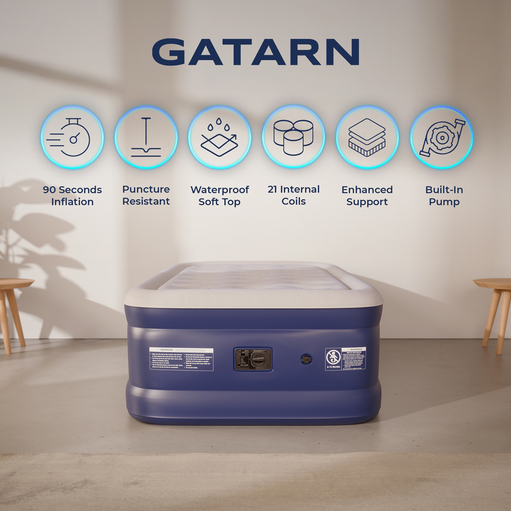 GATARN Single Air Bed with Built-in Electric Pump Image 3