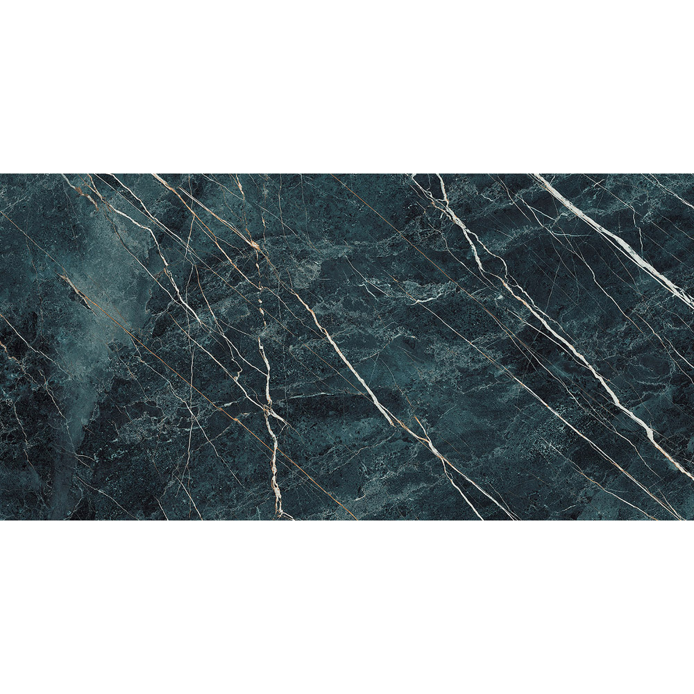Top Ceramics Aqua-Green Marble Effect High Gloss Porcelain Wall Tile 1200 x 600mm Image 3