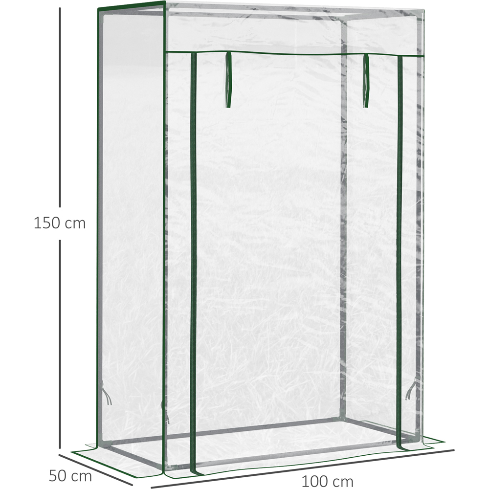 Outsunny White 1 x 2ft Mini Greenhouse Image 8