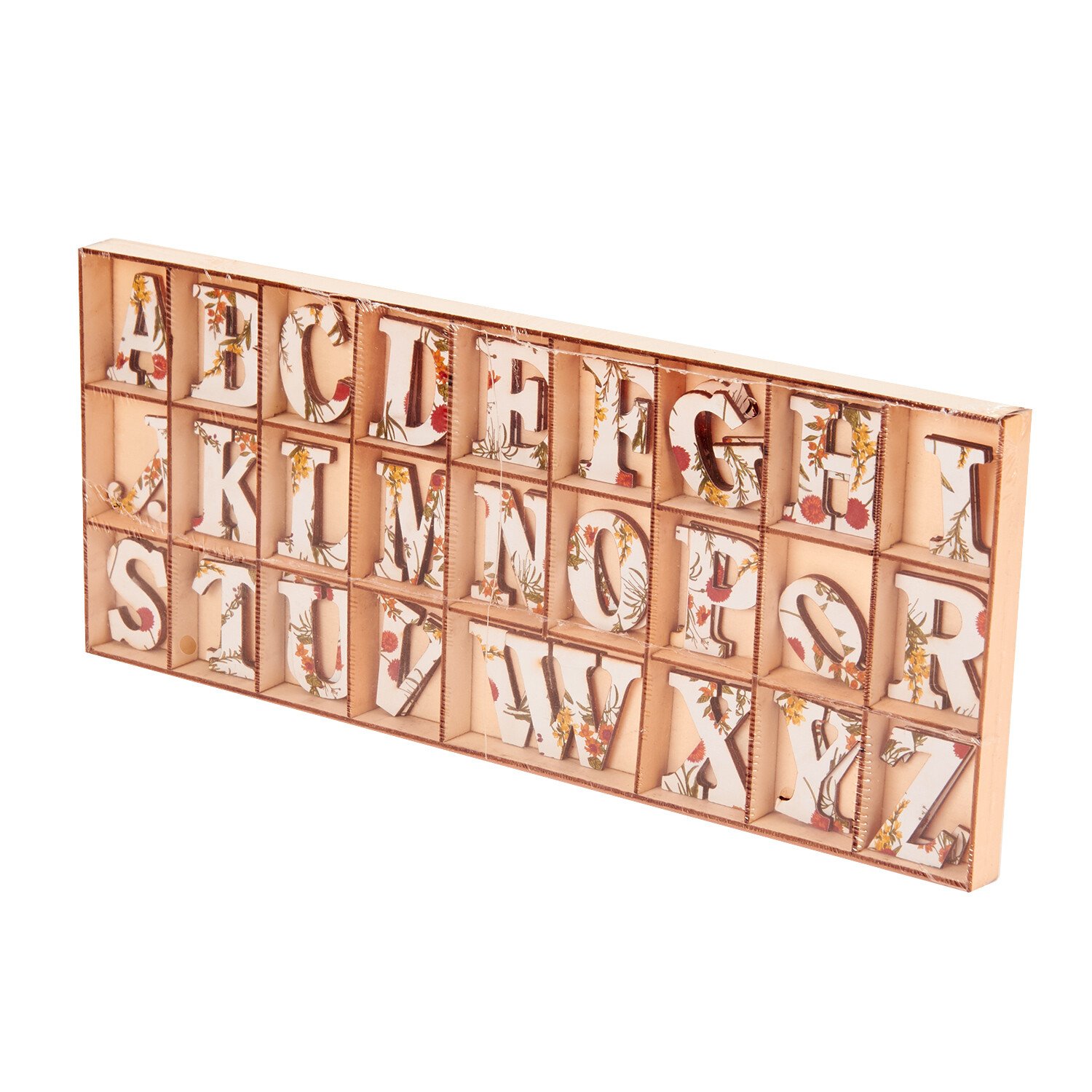 52 Piece Autumn Wooden Letter Set Image 2