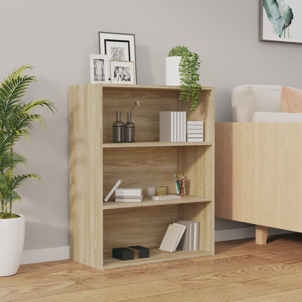 vidaXL 3 Shelf Sonoma Oak Wall Mounted Cabinet Image 7