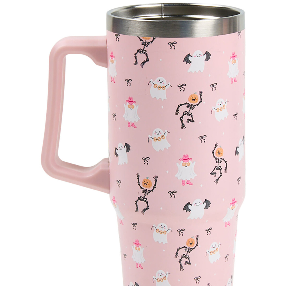Halloween Tumbler with Handle and Straw Image 7