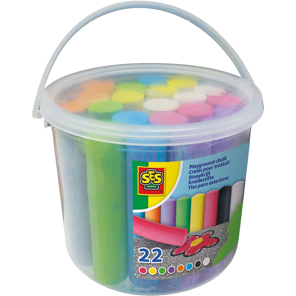 SES Creative Playground Chalk Bucket 22 Pack Image 1